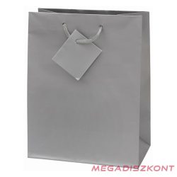   Dísztasak CREATIVE Special Simple M 18x23x10 cm egyszínű ezüst zsinórfüles
