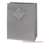 Dísztasak CREATIVE Special Simple M 18x23x10 cm egyszínű ezüst zsinórfüles