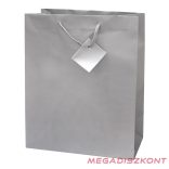 Dísztasak CREATIVE Special Simple L 26x32x12 cm egyszínű ezüst zsinórfüles