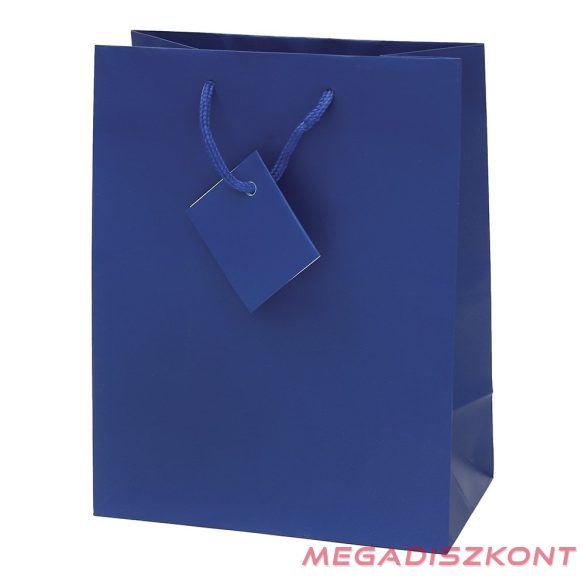 Dísztasak CREATIVE Special Simple M 18x23x10 cm egyszínű kék zsinórfüles