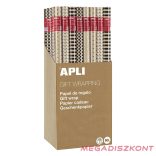 Díszcsomagoló APLI Kraft Black & White II tekercses 70x200 cm 55 tekercs/doboz vegyes mintákkal