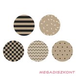 Díszcsomagoló APLI Kraft Black & White II tekercses 70x200 cm 55 tekercs/doboz vegyes mintákkal