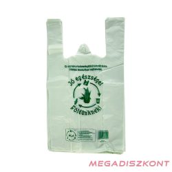   Ingvállas táska lebomló PLA 26,5x50x14cm vastag Jó egészséget Földünknek felirattal 100 darabos
