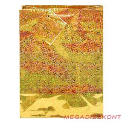   Dísztasak CREATIVE Special Hologram M 18x23x10 cm egyszínű arany sodort füles