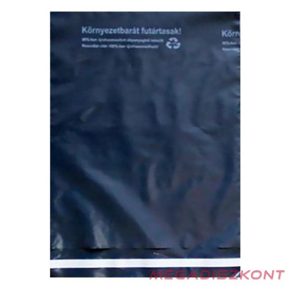 Futártasak biztonsági ragasztócsíkkal környezetbarát 25x35cm 50 mikron 100 darabos