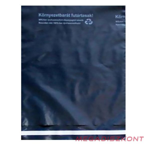 Futártasak biztonsági ragasztócsíkkal környezetbarát 35x45cm 50 mikron 100 darabos