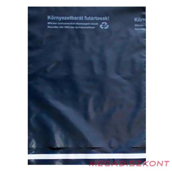 Futártasak biztonsági ragasztócsíkkal környezetbarát 45x60cm 50 mikron 100 darabos