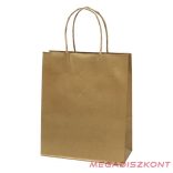 Dísztasak CREATIVE Classic Simple M 22x25x10 cm kraft egyszínű arany sodort füles