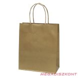 Dísztasak CREATIVE Classic Simple M 22x25x10 cm kraft egyszínű arany sodort füles