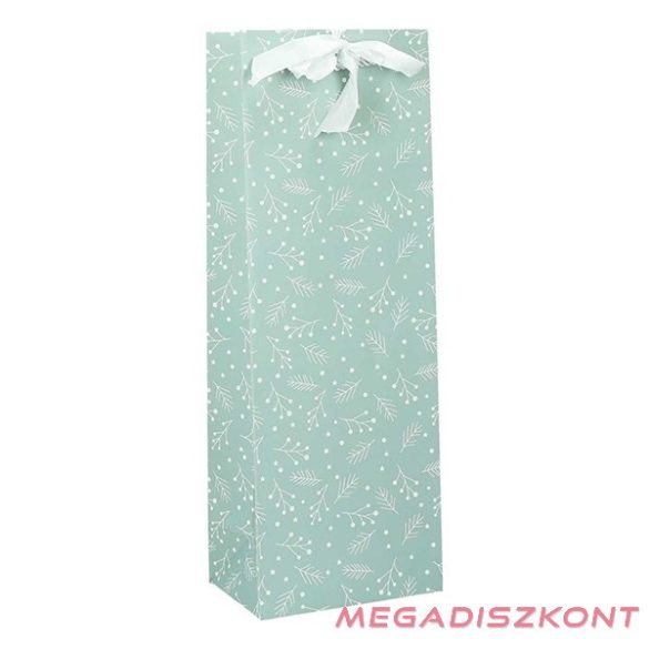 Italtasak CREATIVE Deluxe Plus  13x36x9 cm fagyöngy matt világoszöld sodort füles masnival