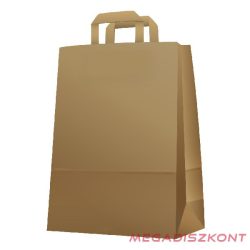 Papírtáska szalagfüles 260x120x350 mm barna