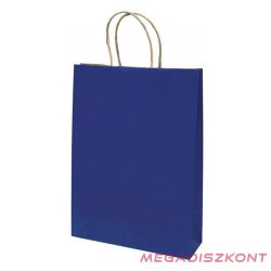   Dísztasak CREATIVE Classic Simple L 26x35x8 cm kraft egyszínű sötétkék sodort füles