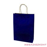Dísztasak CREATIVE Classic Simple L 26x35x8 cm kraft egyszínű sötétkék sodort füles