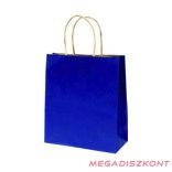 Dísztasak CREATIVE Classic Simple S 12x15x5,5 cm kraft egyszínű sötétkék sodort füles