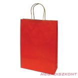 Dísztasak CREATIVE Classic Simple XL 31x42x11 cm kraft egyszínű piros sodort füles