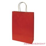 Dísztasak CREATIVE Classic Simple XL 31x42x11 cm kraft egyszínű piros sodort füles