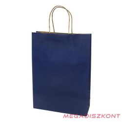   Dísztasak CREATIVE Classic Simple XL 31x42x11 cm kraft egyszínű sötétkék sodort füles