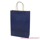Dísztasak CREATIVE Classic Simple XL 31x42x11 cm kraft egyszínű sötétkék sodort füles