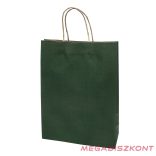 Dísztasak CREATIVE Classic Simple XL 31x42x11 cm kraft egyszínű sötétzöld sodort füles