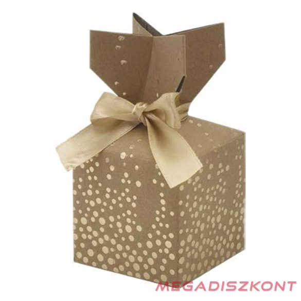 Díszdoboz CREATIVE csillagos-pöttyös 7x7 cm 2 darabos