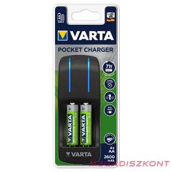 Akkumulátor töltő VARTA Pocket  + AA 2600 mAh x 4 (R2U)