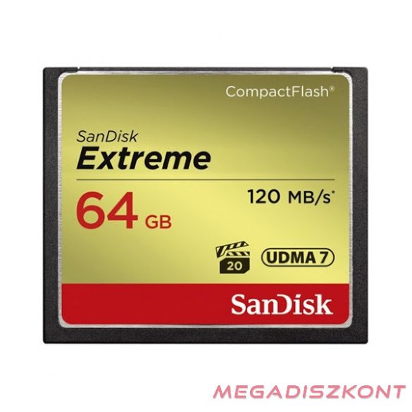 Memóriakártya SANDISK Extreme CompactFlash 64 GB