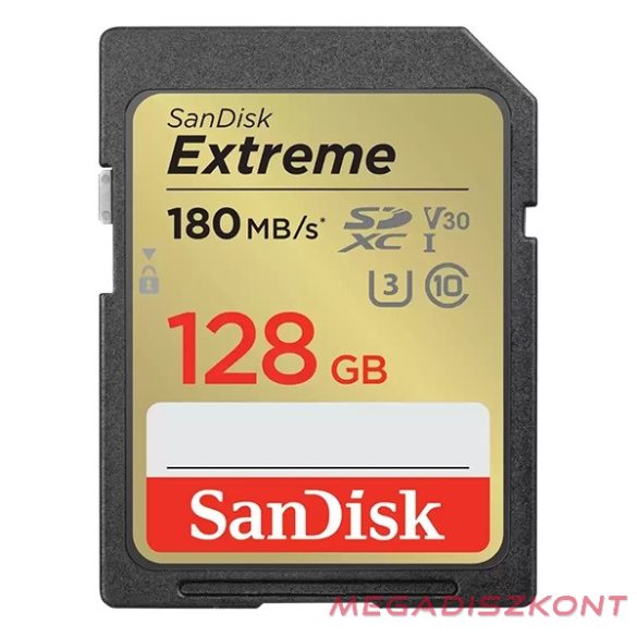 Memóriakártya SANDISK SDXC Extreme U3 V30 128 GB