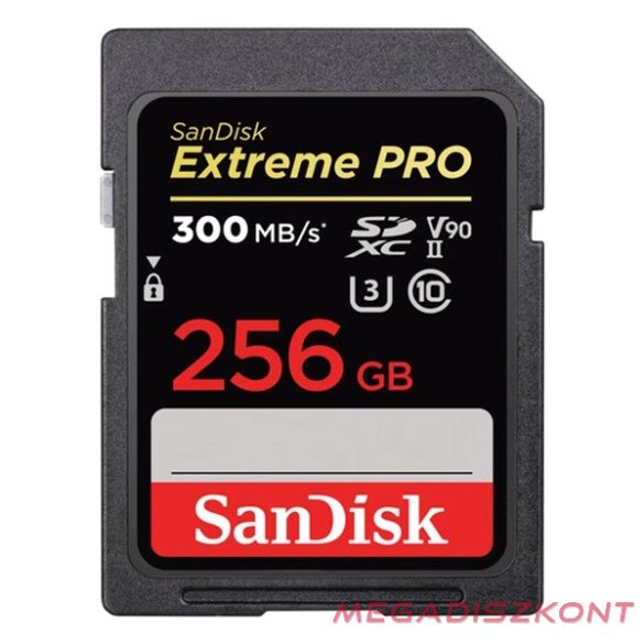 Memóriakártya SANDISK SDXC Extreme PRO U3 V90 256 GB