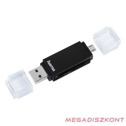   Memóriakártya olvasó HAMA SD/Micro SD USB/Micro USB fekete