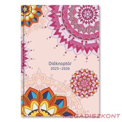   Diák zsebkönyv TOPTIMER papírborító B/6 heti 120x170mm Mandala 2025-2026