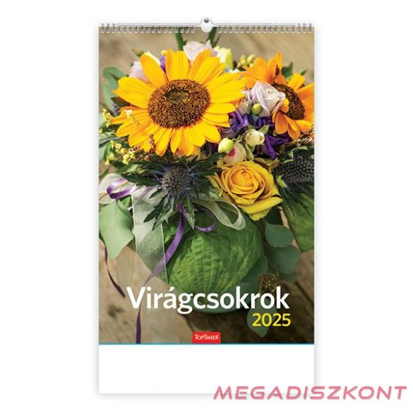 Falinaptár TOPTIMER T094 220x330mm álló Virágcsokrok 2025.