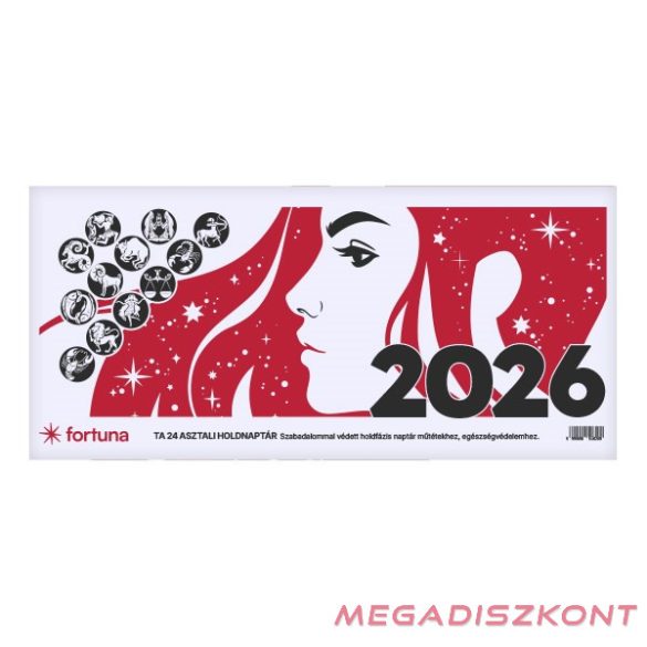 Asztali naptár FORTUNA TA24 holdfázissal 2026.