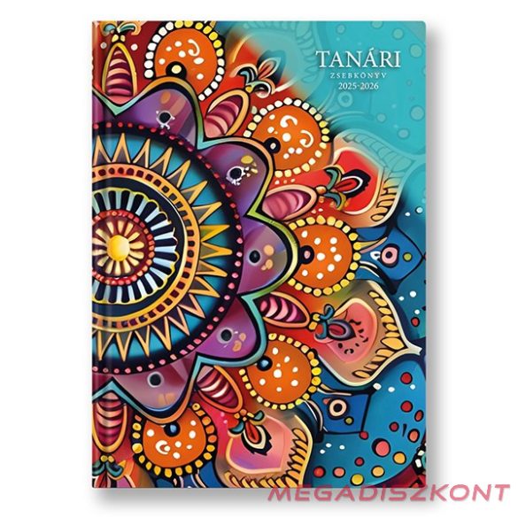 Tanári zsebkönyv TOPTIMER papírborító A/5 heti 145x205 mm Oriental 2025-2026