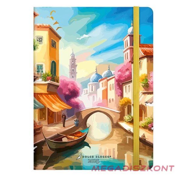 Notesz ponthálós DOLCE BLOCCO Secret Journal A/5 176 oldalas Venice keménytáblás gumis