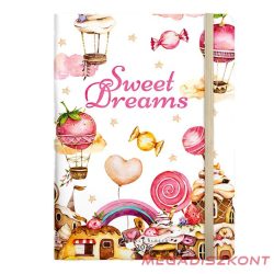   Notesz ponthálós DOLCE BLOCCO Secret Journal A/5 176 oldalas Sweet Dreams keménytáblás gumis