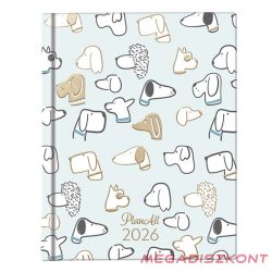   Határidőnapló PLANALL Mini A/6 heti keményfedelű aranyozott Good boy 2026.