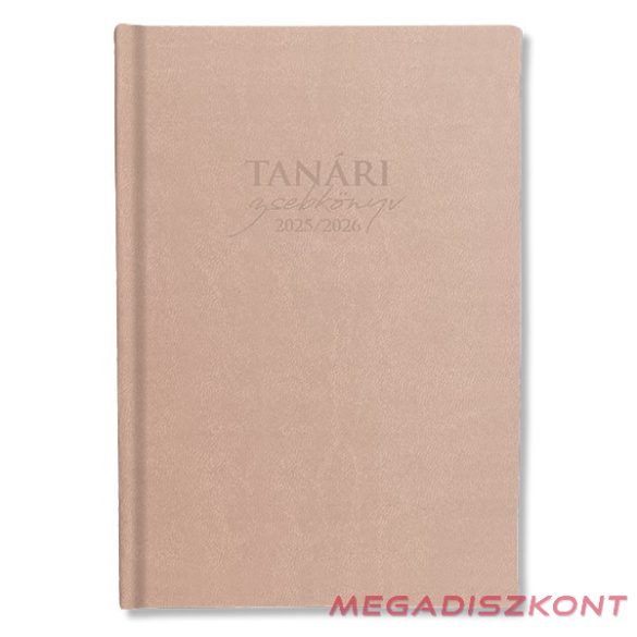 Tanári zsebkönyv PD CALENDAR műbőr A/5 heti beige 2025-2026