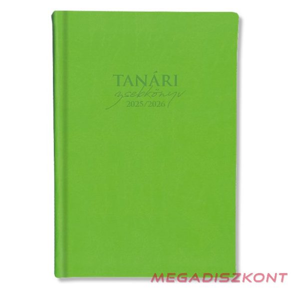 Tanári zsebkönyv PD CALENDAR műbőr A/5 heti zöld 2025-2026