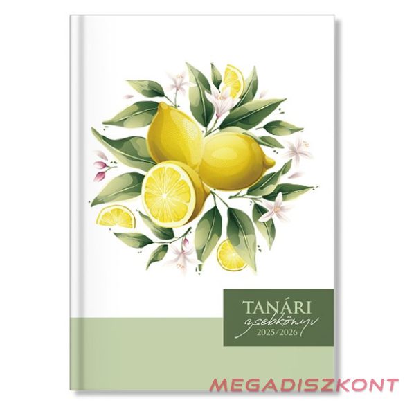 Tanári zsebkönyv PD CALENDAR papírborító A/5 Lemon 2025-2026