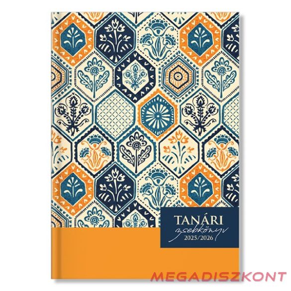 Tanári zsebkönyv PD CALENDAR papírborító A/5 Morocco 2025-2026