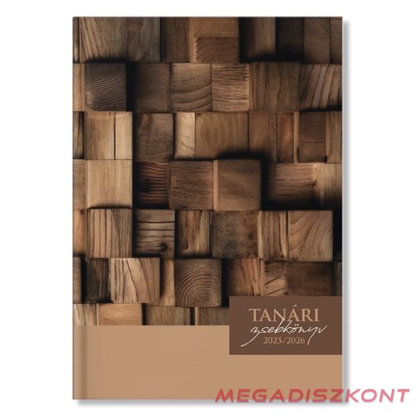 Tanári zsebkönyv PD CALENDAR papírborító A/5 Wood 2025-2026