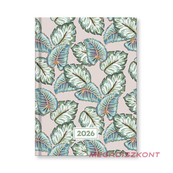 Határidőnapló VECTRALINE Color flexi leaves B/6 napi fehér lapos 2026.