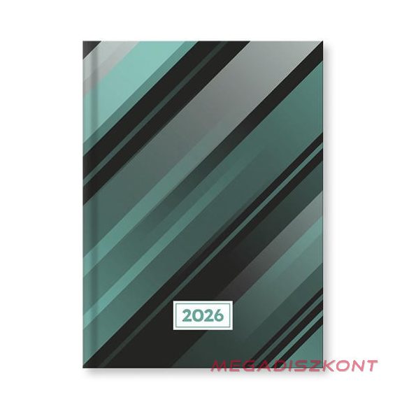Határidőnapló VECTRALINE Csíkos B/6 napi fehér lapos 2026.