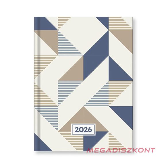 Határidőnapló VECTRALINE Geometria B/6 heti fehér lapos 2026.