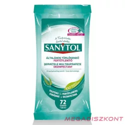   Sanytol fertőtlenítő törlőkendő 72 db - általános (10 db/#)