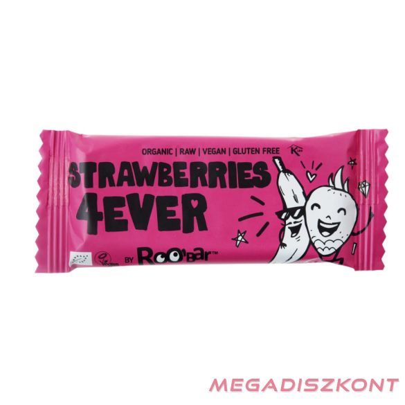 Roobar nyers szelet 30g - Strawberry 4ever (20db/#)