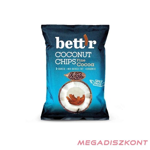 Bett'r Kókuszdió chips kakaóval bio 40g (8db/#)