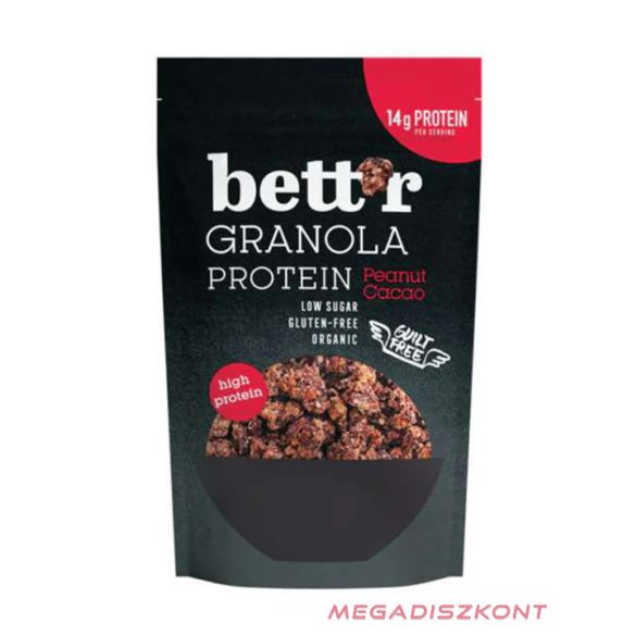 Bett'r Granola 300g - fehérjés mogyoró és kakaó bio 300g (6 db/#)