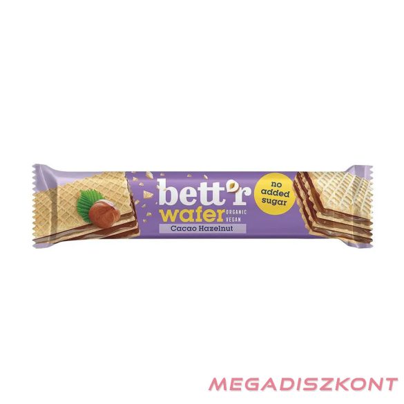 Bett'r Bio Vegán Nápolyi 30g - Kakaó-Mogyoró (20db/#)