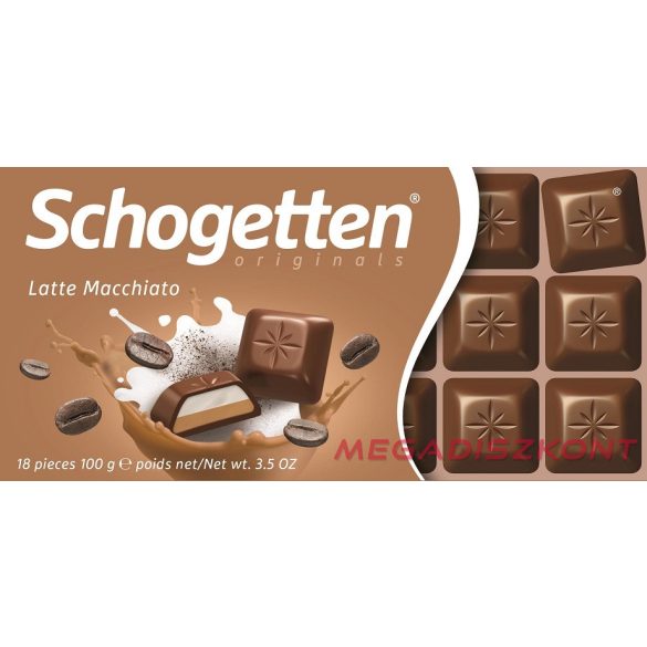 Schogetten csokoládé 100g - Latte Macchiato (15 db/#)